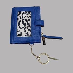 Jessica Simpson Y2K blue animal print clutch wallet